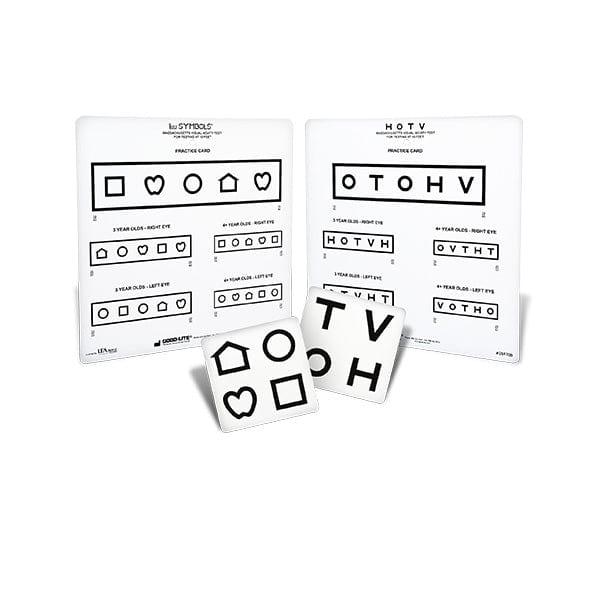 Etäisyyskaavio: LEA SYMBOLS® ja HOTV-seinäkaavio - MASSTest-muoto (3 m)