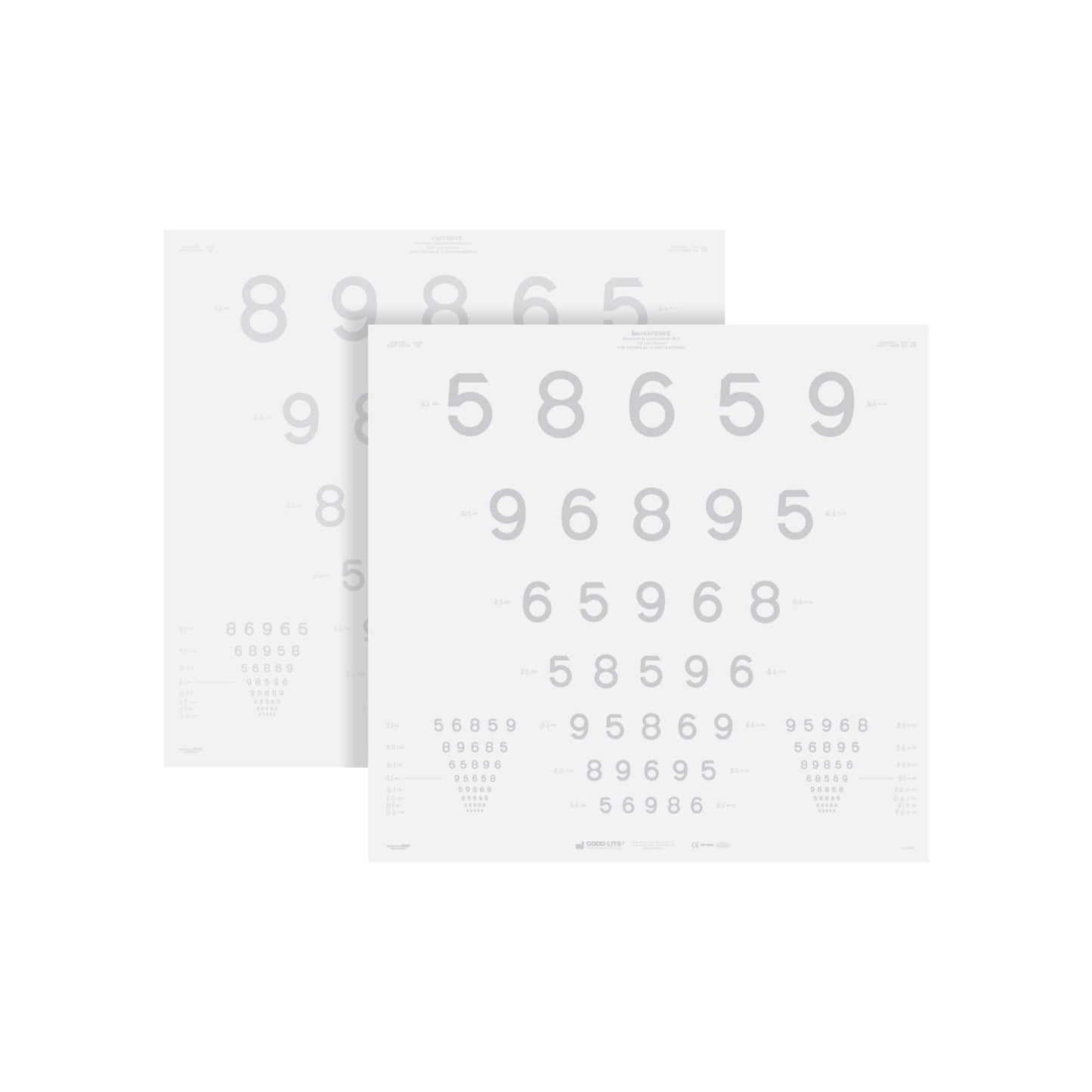 Kaukotesti: ESV3000™ ja ESC2000™ - LEA NUMBERS® ETDRS matala kontrasti - 2,5 % kontrasti (4 m)