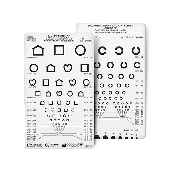Kortti (tasku): LEA SYMBOLS® ja Landolt "C" lähinäkökortti (16"/40 cm)