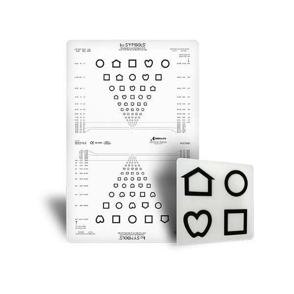 Lähinäkökartta: ESV1200™ ja ESV1500™ - LEA SYMBOLS® -suhteellinen lähinäkökortti - sarja (16"/40 cm)