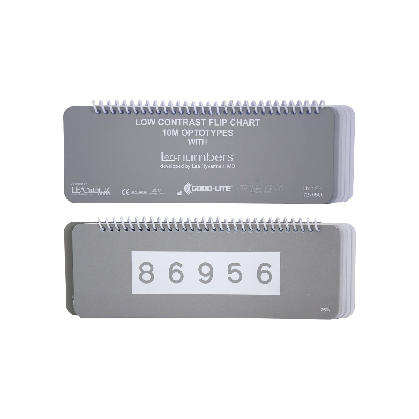 LEA NUMBERS® – matalakontrastitesti – flipbook – sekoitettu