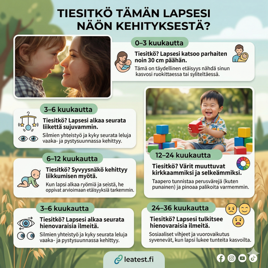 Lapsen näön kehitys: Mitä odottaa ensimmäisen kolmen vuoden aikana?