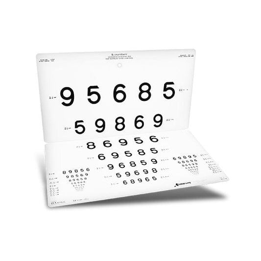 LEA NUMBERS® – taitettava kaukotesti – 15 riviä (3 m)