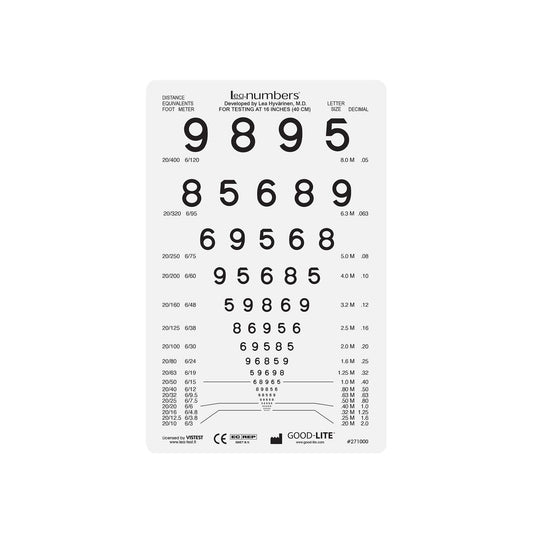 LEA NUMBERS® – lähinäkökortti taskukoko (40 cm)