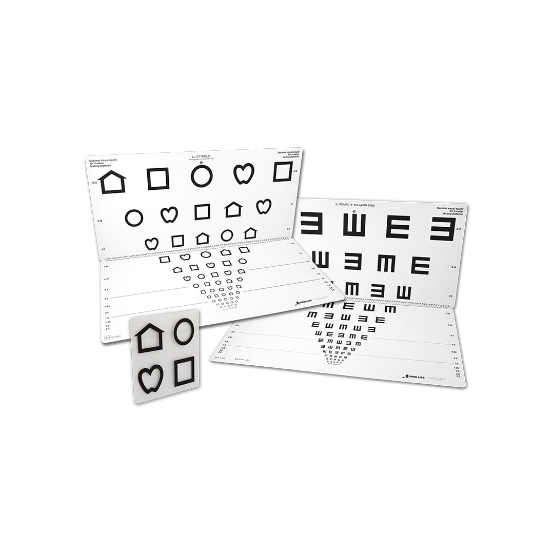 Taittuva testi: LEA SYMBOLS®/E -kaaviosarja (3 m)
